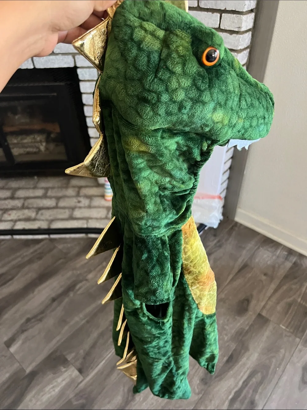 Green Plush Dinosaur costume - Soft Plush pretend play